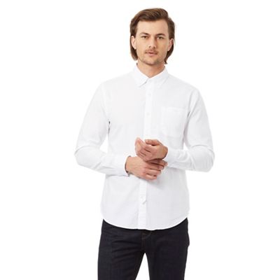 Hammond & Co. by Patrick Grant Big and tall white textured tailored fit shirt